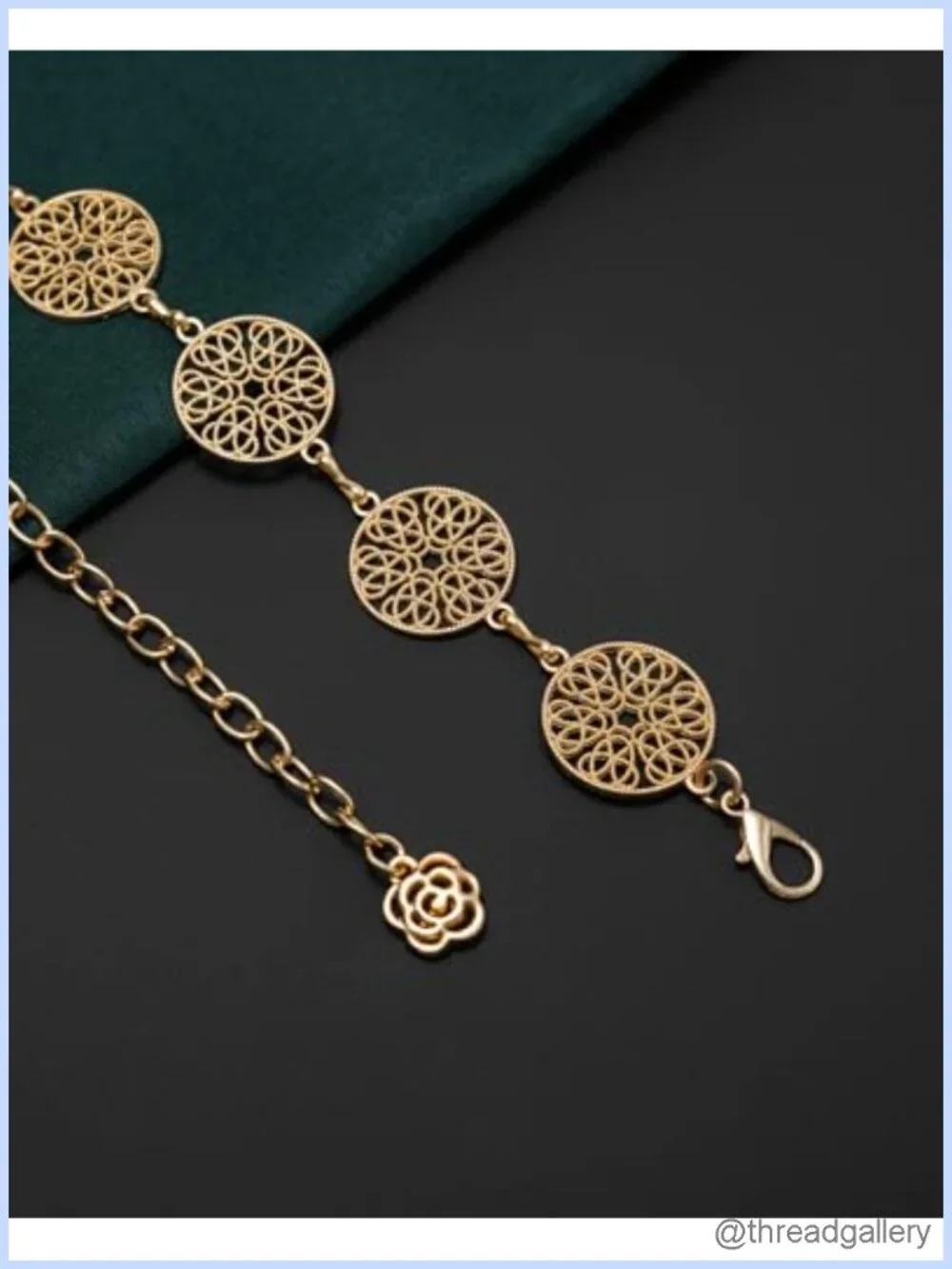 Gold Chain Belt Women Metal Waist Chain Adjustable Fashion Body Link Belt